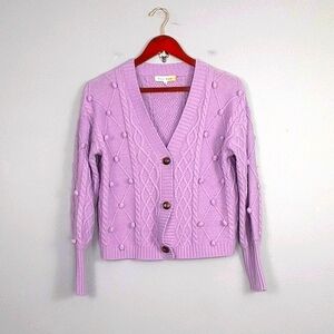 Hazel Moon Soft Girl Cottage Core Aesthetic Pastel Cropped Cardigan Sweater
